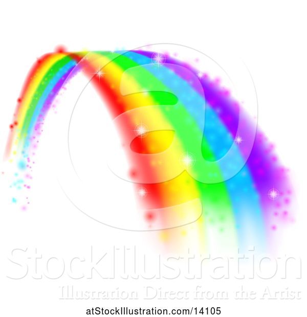 Vector Illustration of Magical Colorful Rainbow Arch