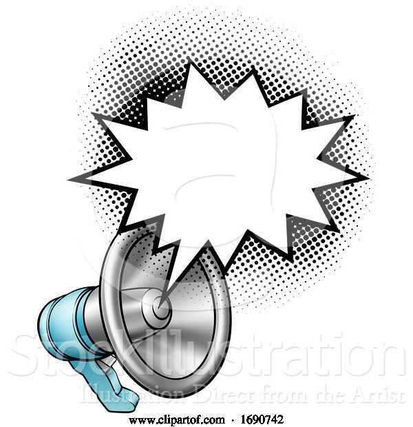 Vector Illustration of Megaphone with a Speech Bubble