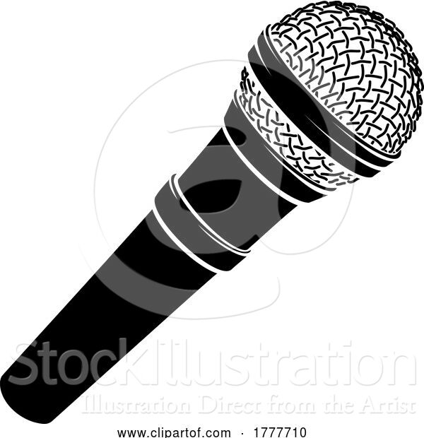 Vector Illustration of Mic Microphone Illustration Icon