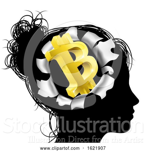 Vector Illustration of Obsessed with Bitcoin