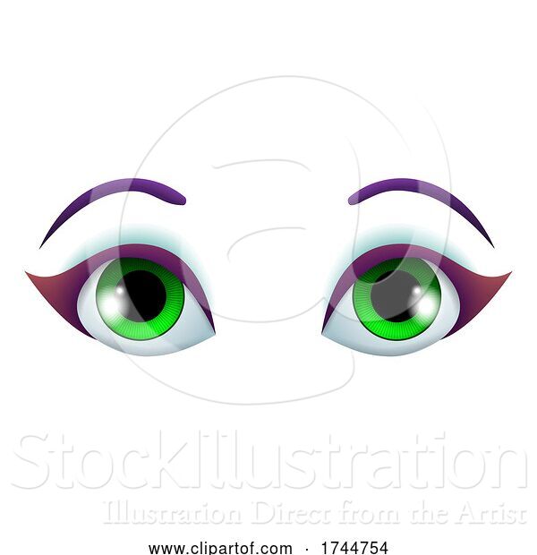 Vector Illustration of Pair of Eyes