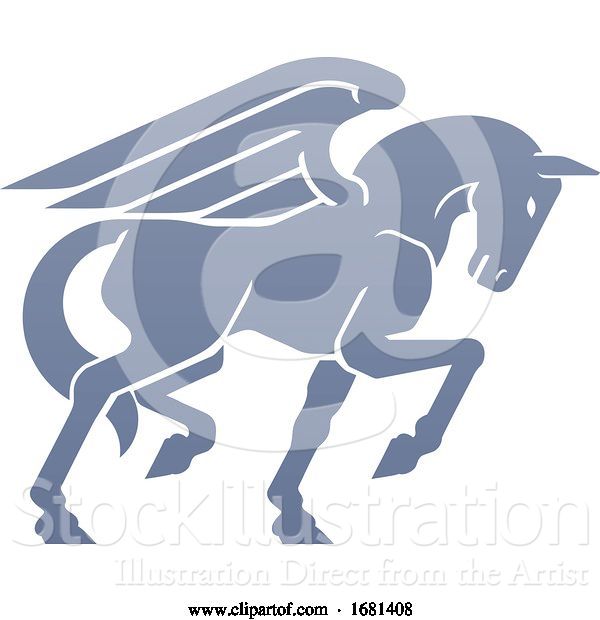 Vector Illustration of Pegasus Winged Horse Concept
