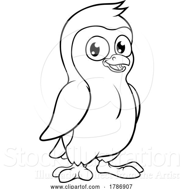 Vector Illustration of Penguin Bird Coloring Wildlife Mascot