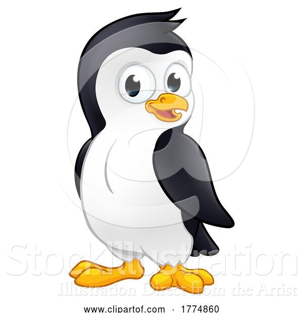 Vector Illustration of Penguin Bird Cute Wildlife Mascot