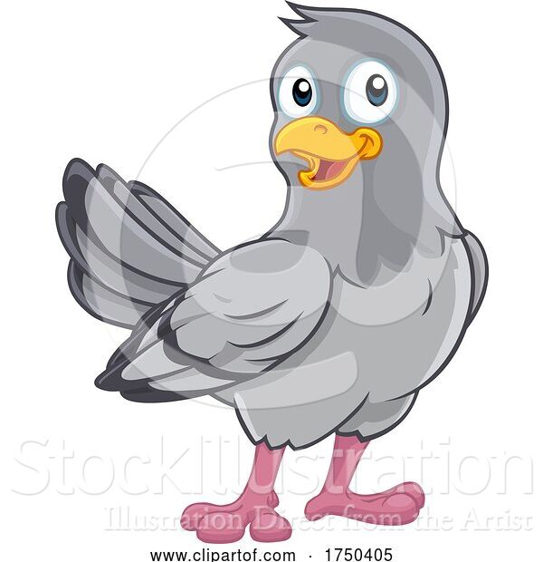 Vector Illustration of Pigeon Cute Dove Bird