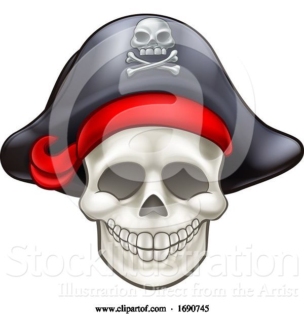 Vector Illustration of Pirate Skull