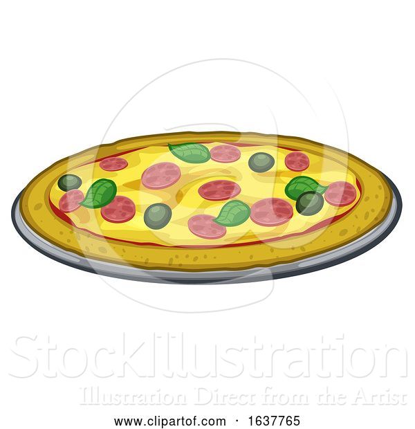 Vector Illustration of Pizza Food Illustration