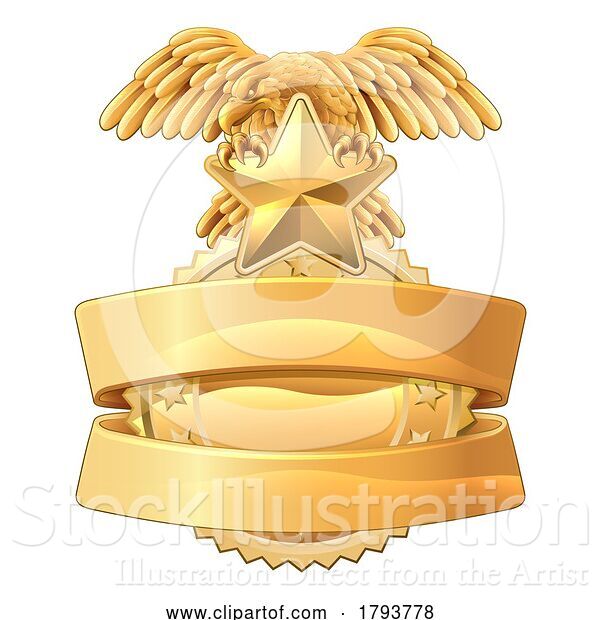 Vector Illustration of Police Military Eagle Badge Shield Sheriff Crest
