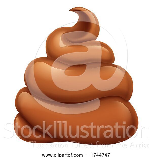 Vector Illustration of Poop Poo Emoticon Poomoji Emoji Icon