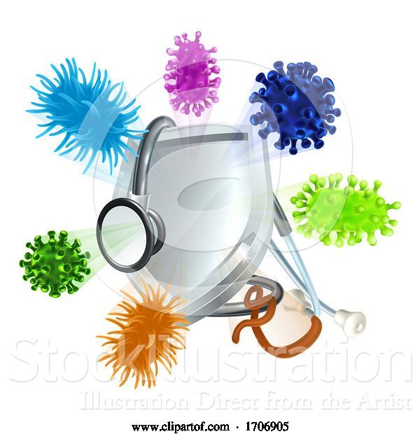 Vector Illustration of Preventative Medicine Stethoscope Medical Concept