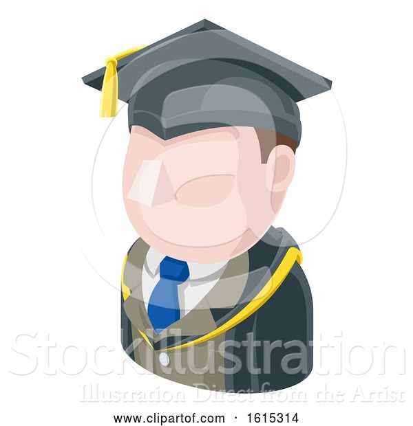 Vector Illustration of Professor Teacher Guy Avatar People Icon