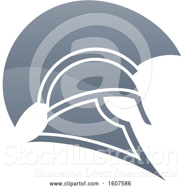 Vector Illustration of Profiled Trojan Spartan Helmet