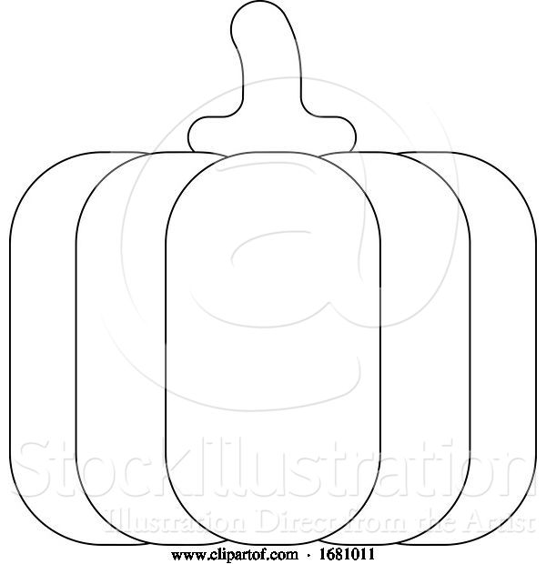 Vector Illustration of Pumpkin Vegetable Coloring Illustration