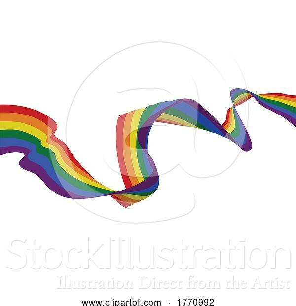 Vector Illustration of Rainbow Pride Peace Flag Design