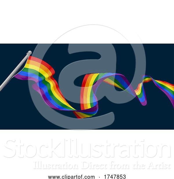 Vector Illustration of Rainbow Pride Peace Flag Woodcut Vintage Style