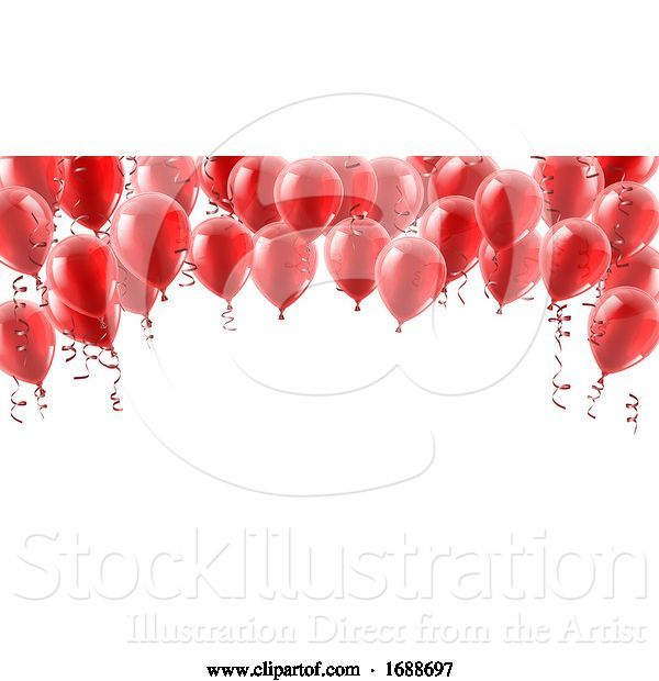 Vector Illustration of Red Party Balloons Background