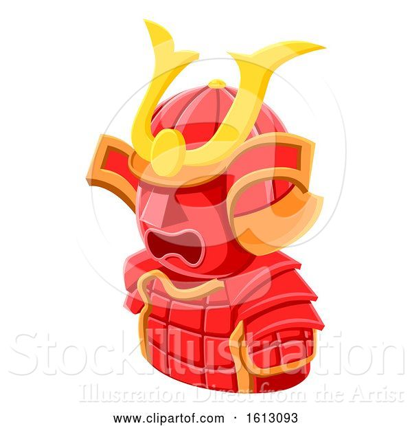 Vector Illustration of Samurai Player Avatar People Icon