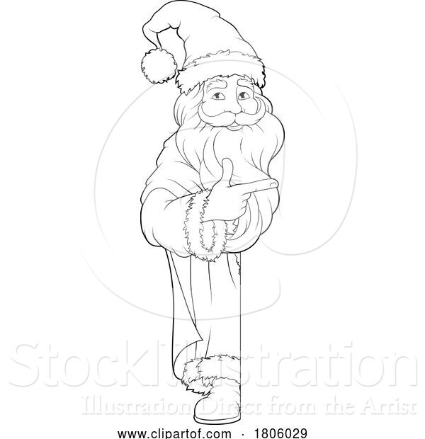 Vector Illustration of Santa Claus Father Christmas