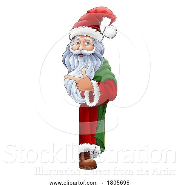 Vector Illustration of Santa Claus Father Christmas