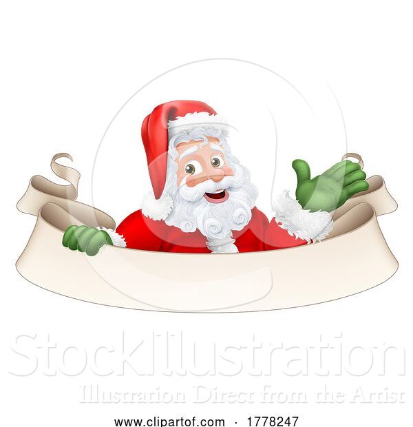 Vector Illustration of Santa Claus Father Christmas Character