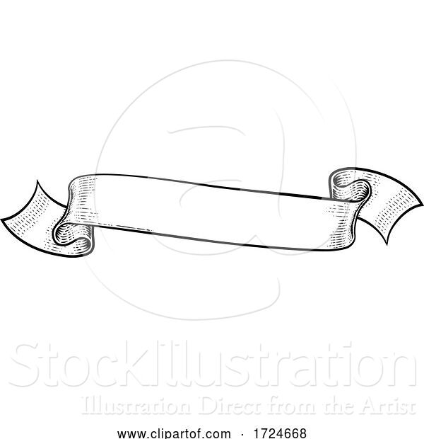 Vector Illustration of Scrolls Vintage Flag Paper Banners and Ribbons