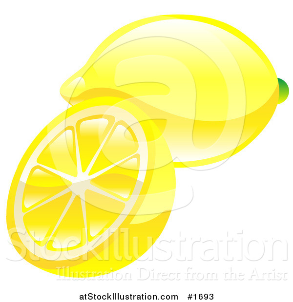 Vector Illustration of Shiny Organic Lemons