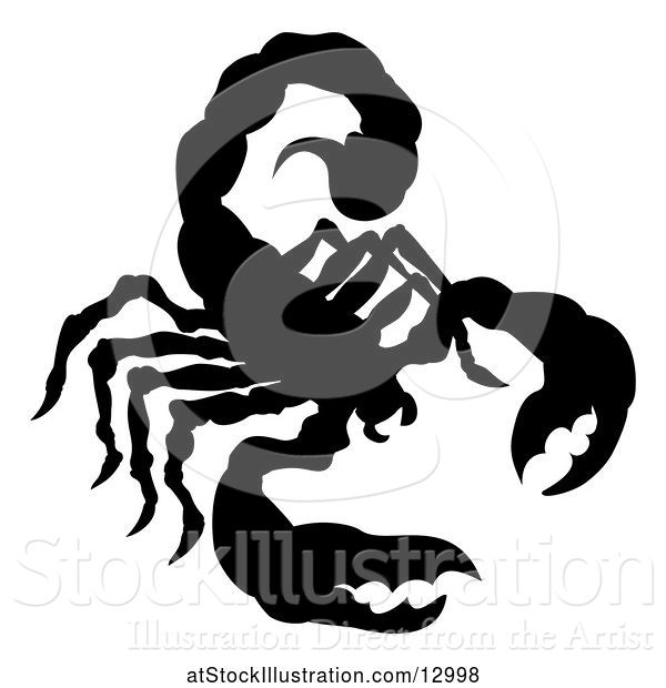 Vector Illustration of Silhouetted Scorpion