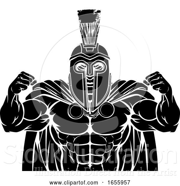 Vector Illustration of Spartan Trojan Sports Mascot