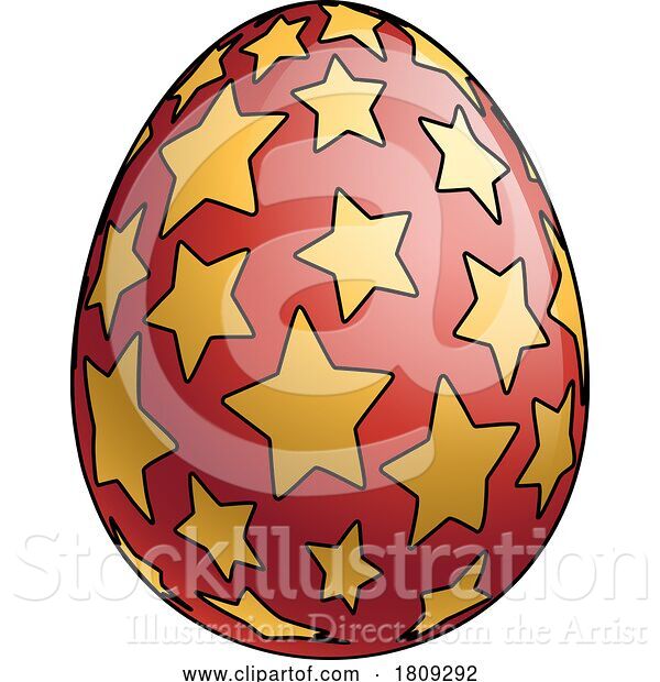 Vector Illustration of Star Easter Egg