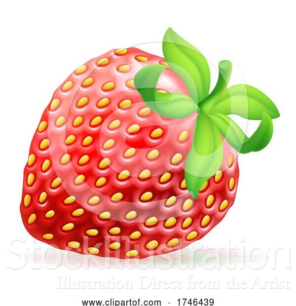 Vector Illustration of Strawberry Emoji Emoticon Icon