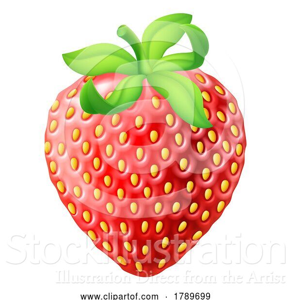 Vector Illustration of Strawberry Emoji Emoticon Icon