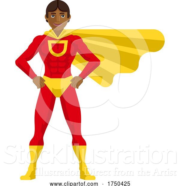 Vector Illustration of Superhero Asian Guy