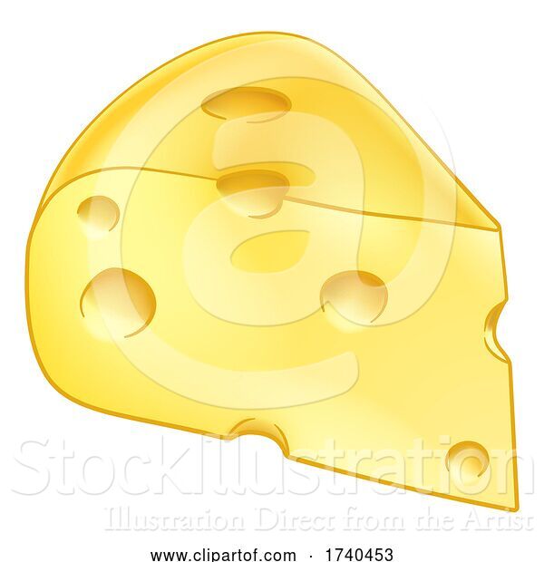 Vector Illustration of Swiss Cheese Illustration