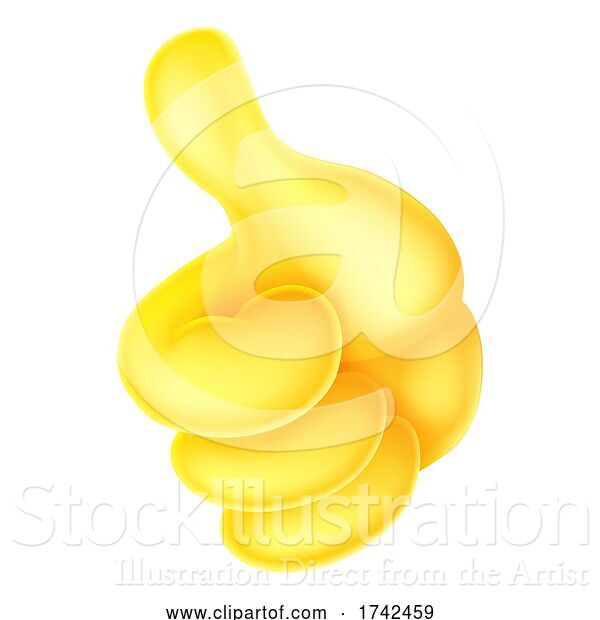 Vector Illustration of Thumbs up Hand Emoticon Icon