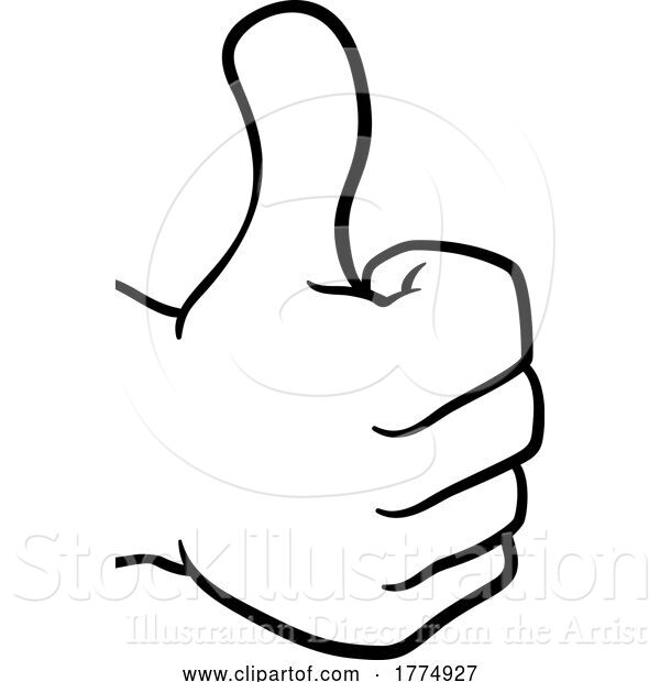 Vector Illustration of Thumbs up Hand Icon