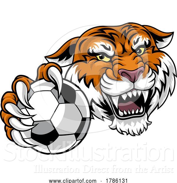 Vector Illustration of Tiger Soccer Football Animal Sports Team Mascot