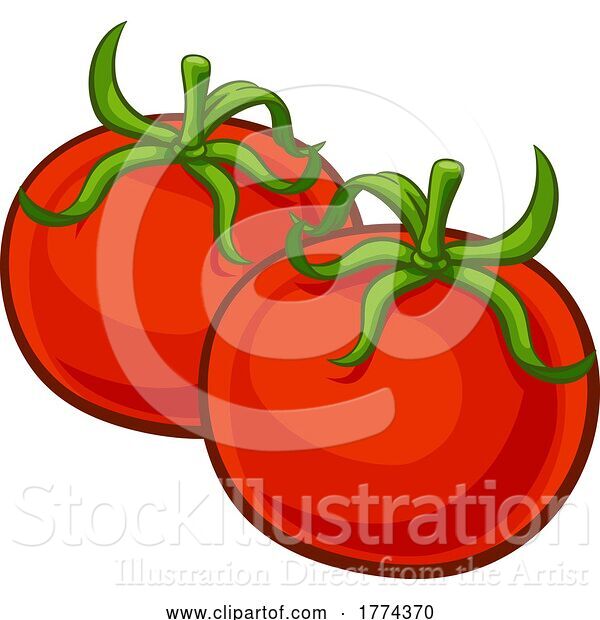 Vector Illustration of Tomatoes Vegetable Food Drawing