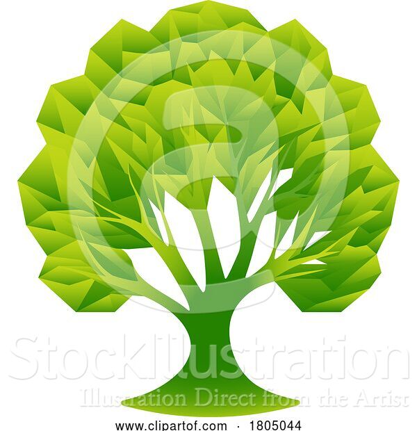 Vector Illustration of Treen Tree with Gradient