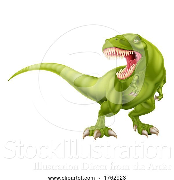 Vector Illustration of Tyrannosaurus T Rex Dinosaur Roaring