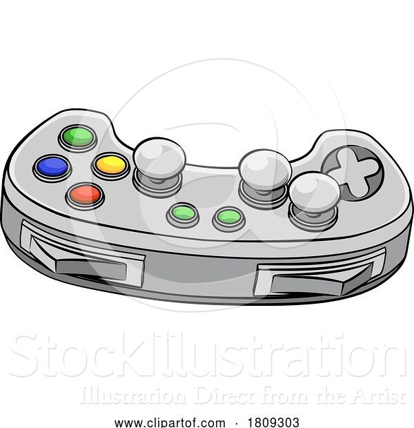 Vector Illustration of Video Gamer Icon Game Gaming Controller