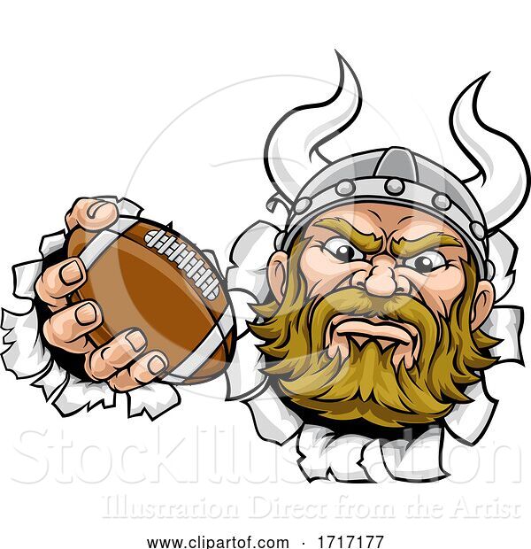 Vector Illustration of Viking American Football Sports Mascot