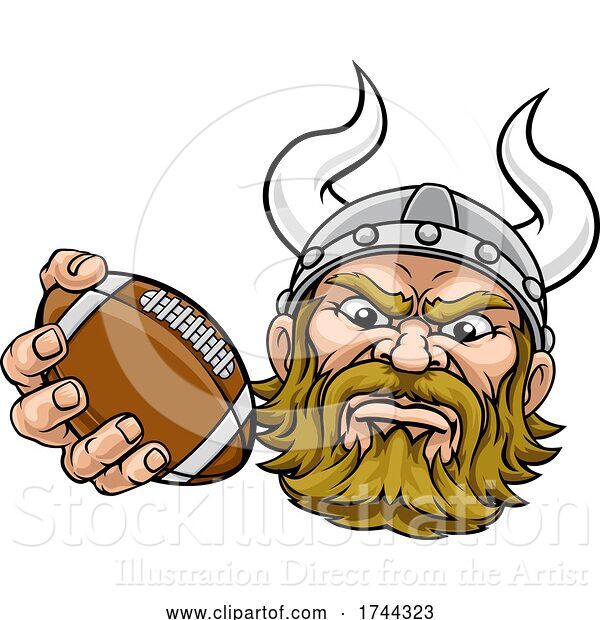 Vector Illustration of Viking American Football Sports Mascot