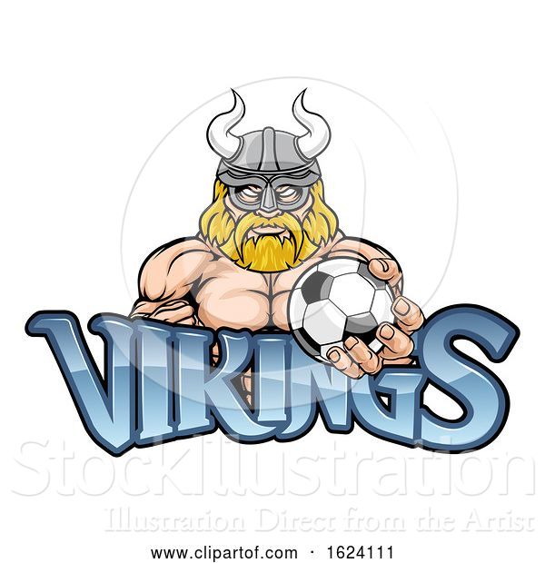 Vector Illustration of Viking Soccer Football Sports Mascot