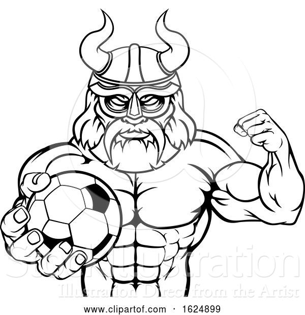 Vector Illustration of Viking Soccer Football Sports Mascot