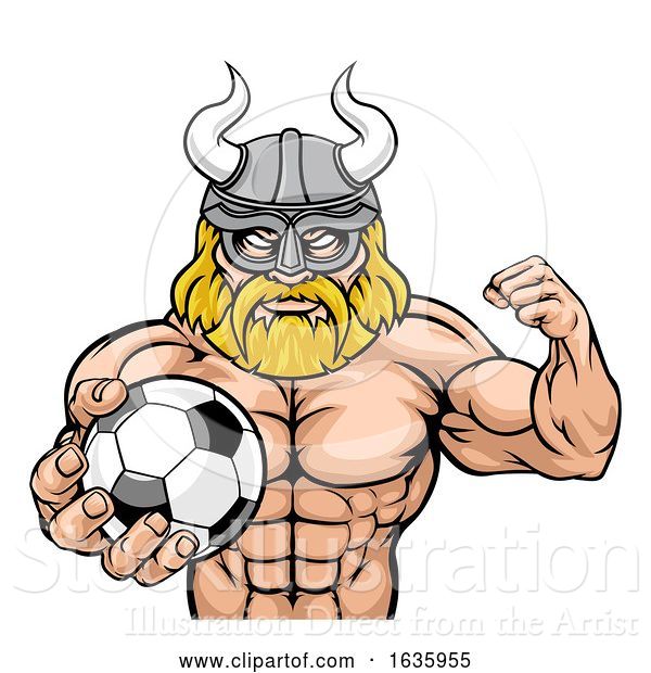 Vector Illustration of Viking Soccer Football Sports Mascot