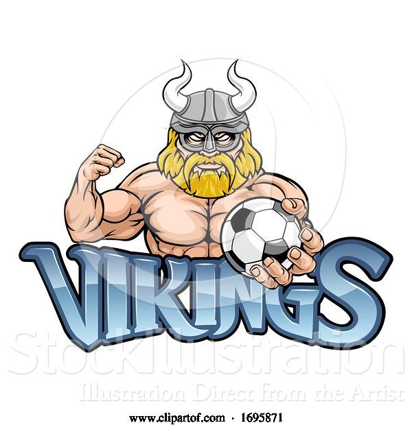 Vector Illustration of Viking Soccer Football Sports Mascot