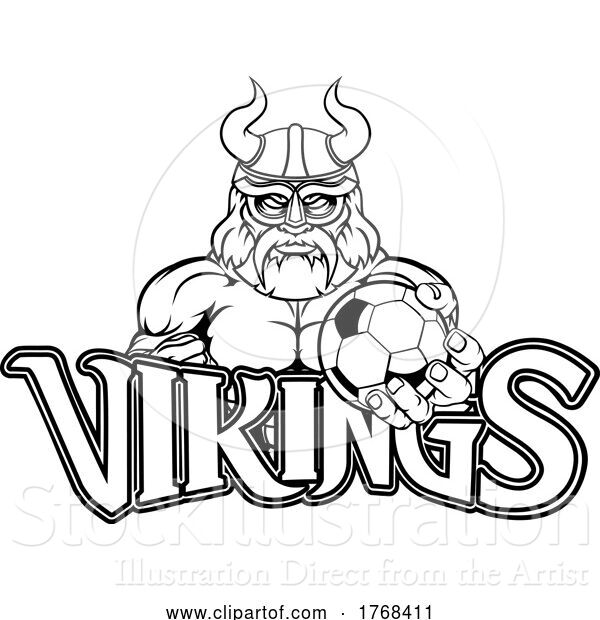 Vector Illustration of Viking Soccer Football Sports Mascot