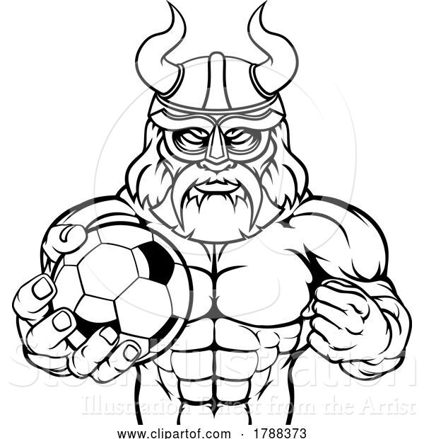 Vector Illustration of Viking Soccer Football Sports Mascot