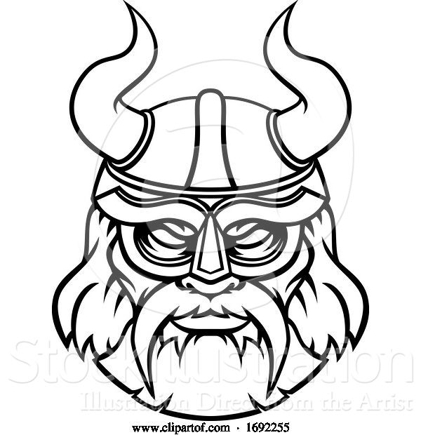 Vector Illustration of Viking Sports Mascot Character