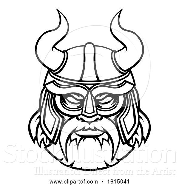 Vector Illustration of Viking Warrior Sports Mascot Character